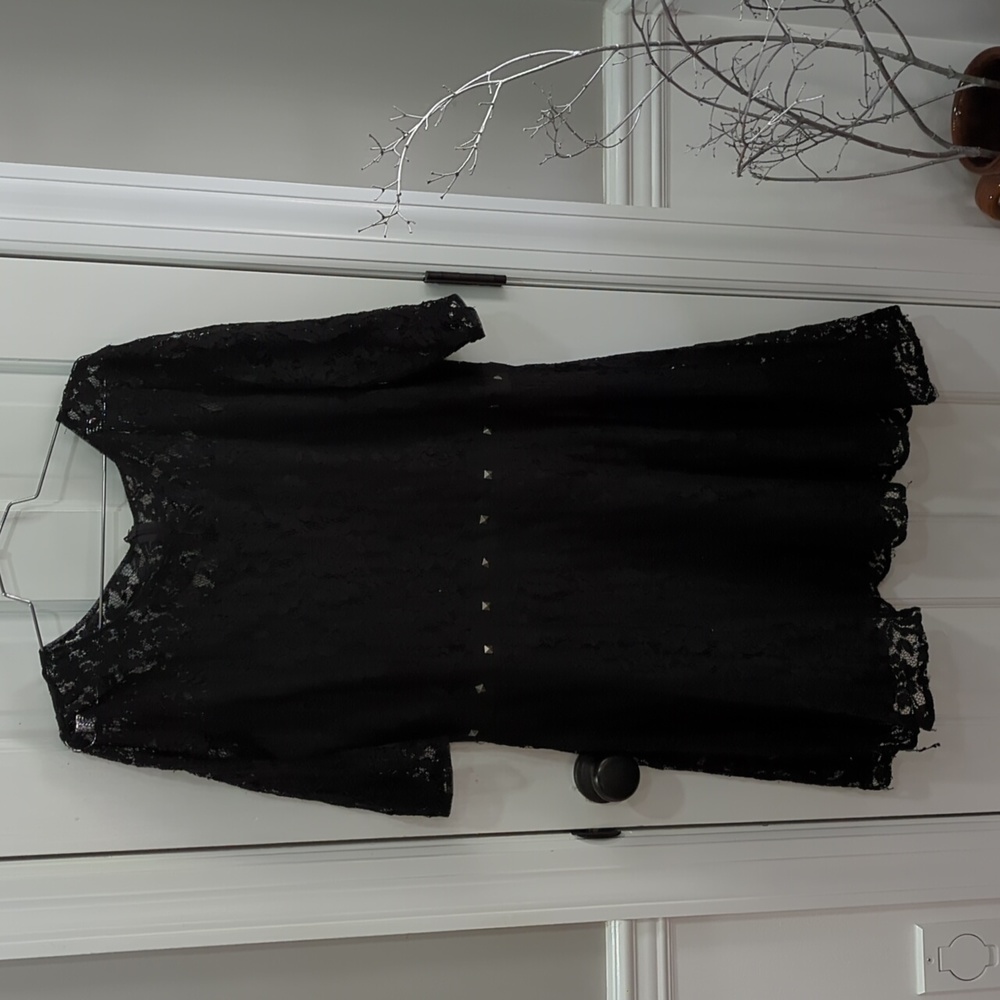 💥50% sale💥Jaime lace little black dress sz16 #c45
